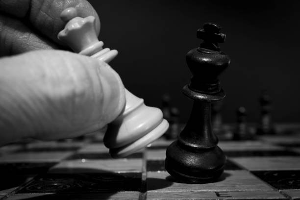 istock Chess photographed on a chessboard 873698158