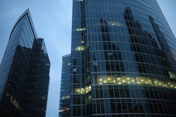 istock Business center with high skyscrapers 873698378