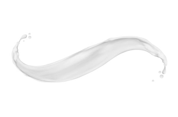 Splash of milk or cream isolated on white background
