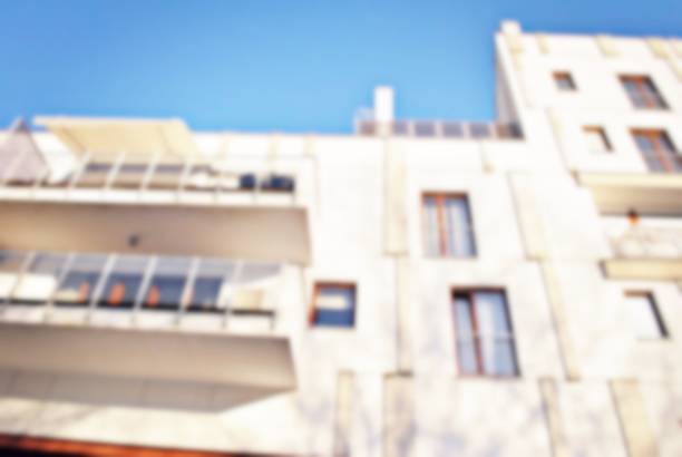 New apartment buildings blurred background