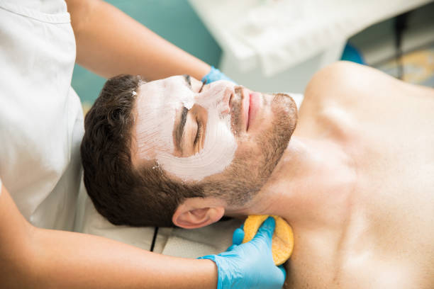 istock Relaxed and happy man in a spa 873736222