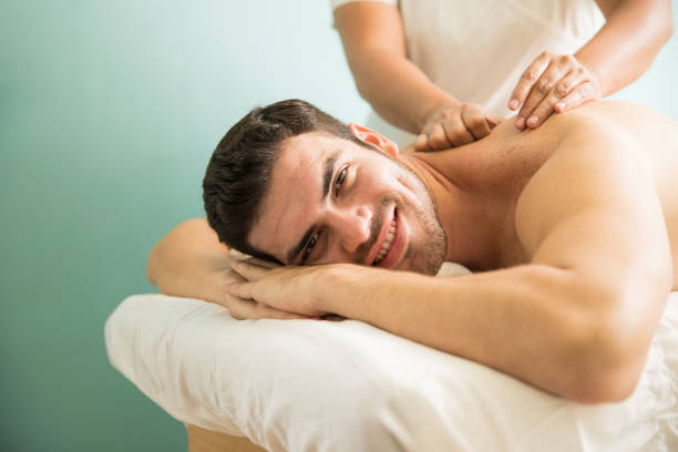 istock Happy customer in a health spa 873736678