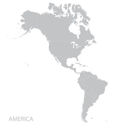 Americas map. Vector