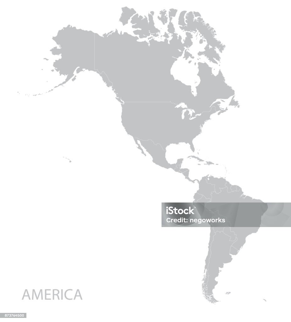 America map Americas map. Vector Map stock vector