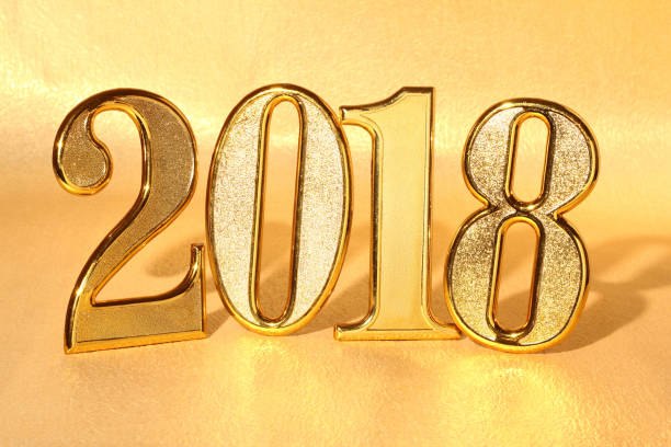 istock 2018 gold numbers text and decoration. 873765008