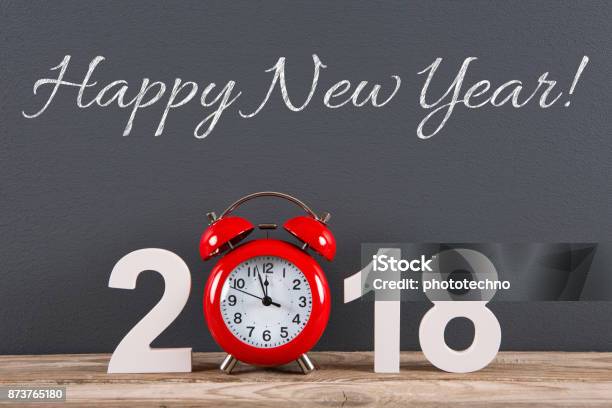 Happy New Year 2018 Konzepte Auf Schreibtisch Stockfoto und mehr Bilder von 2018 - 2018, Abstrakt, Anfang