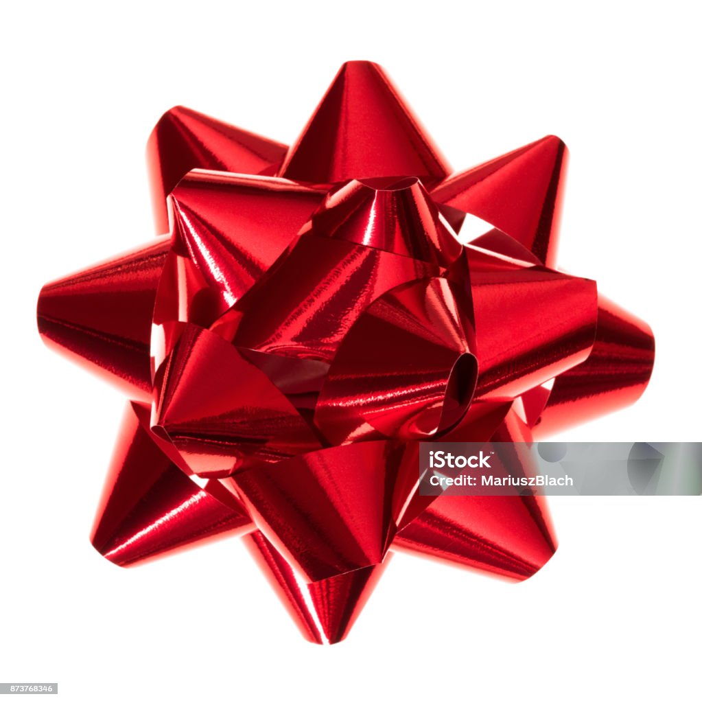 Red bow isolated Red bow isolated on white background Tied Bow Stock Photo