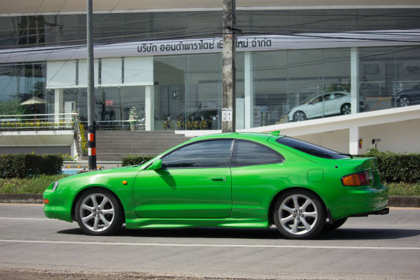 Chiang mai, Thailand - October 27, 2017: Private car, Toyota Celica. Photo at road no 121 about 8 km from downtown Chiangmai, thailand.