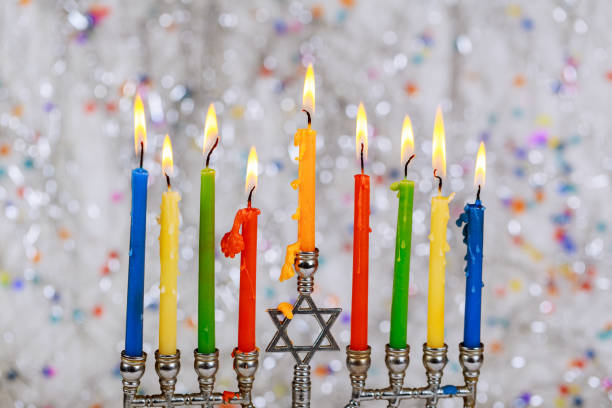 istock Star of David Hanukkah menorah 873772198