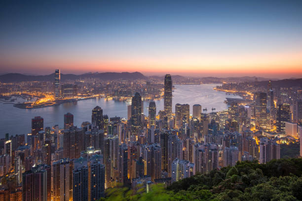 istock Hong Kong skyline at sunrise 873794336