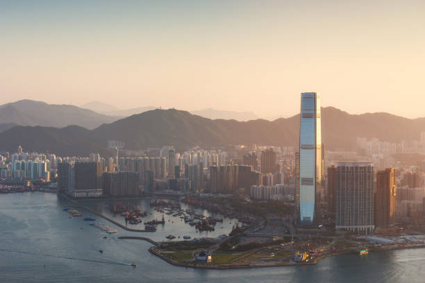 istock Hong Kong skyline at sunrise 873794338