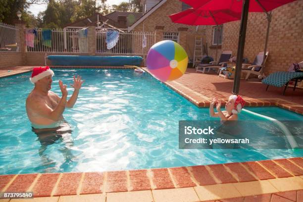 Summer Christmas Stock Photo - Download Image Now - Australia, Child, Swimming Pool