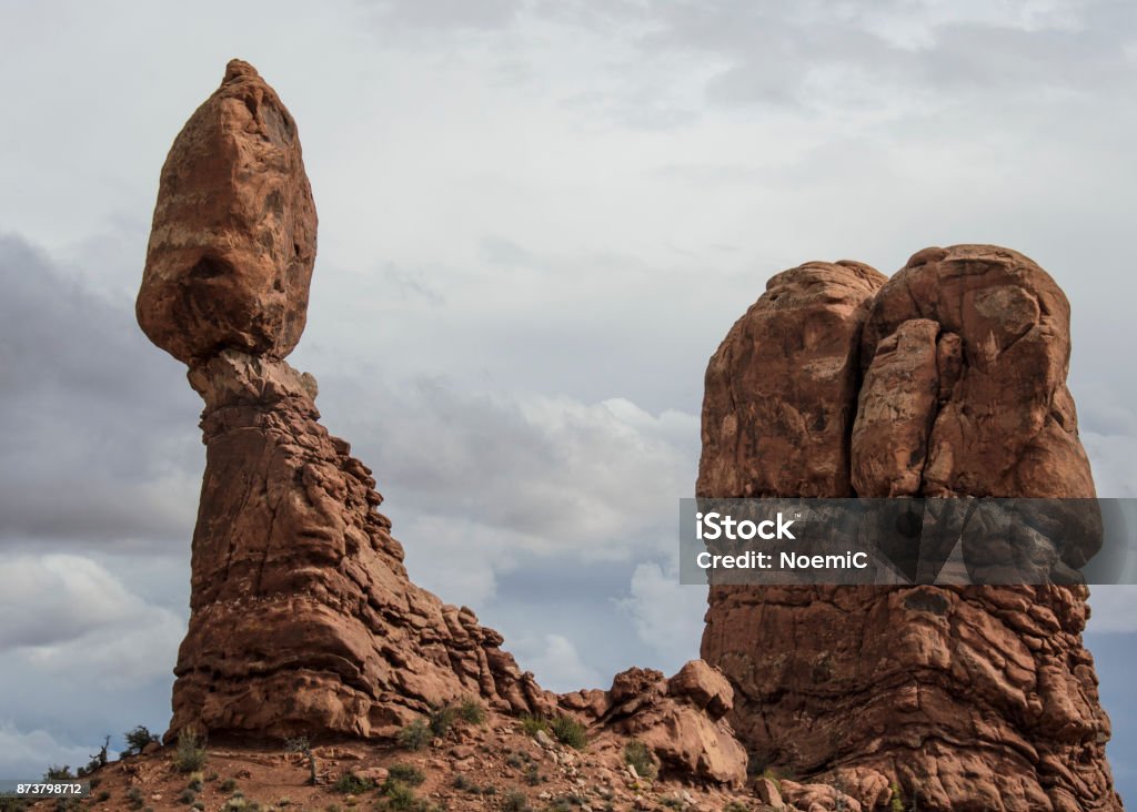 Balanced Rock at Arches National Park, Utah Arches National Park Stock Photo