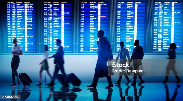 Corporate Business Travel Stock Photo - Download Image Now - Airport, Business, Business Finance and Industry