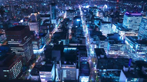 istock Sapporo of the New Japan three major night view 873803208