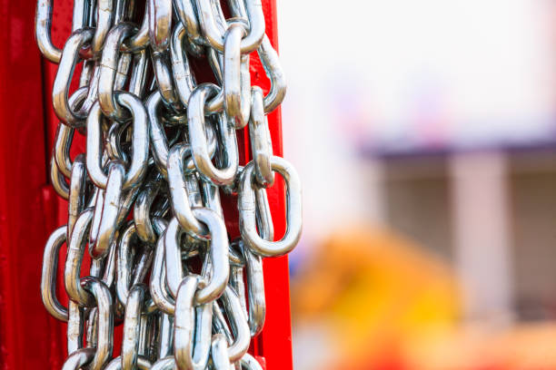 istock Detailed closeup, lot of silver chains 873805680