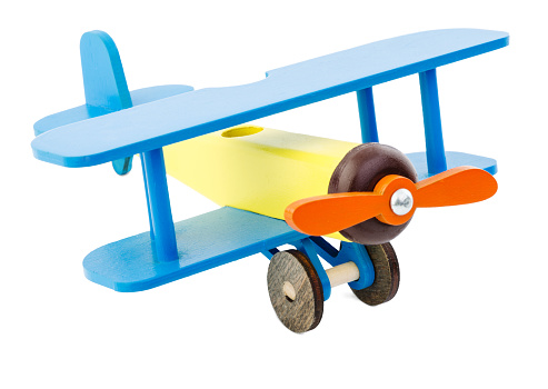 Model Airplane on white background