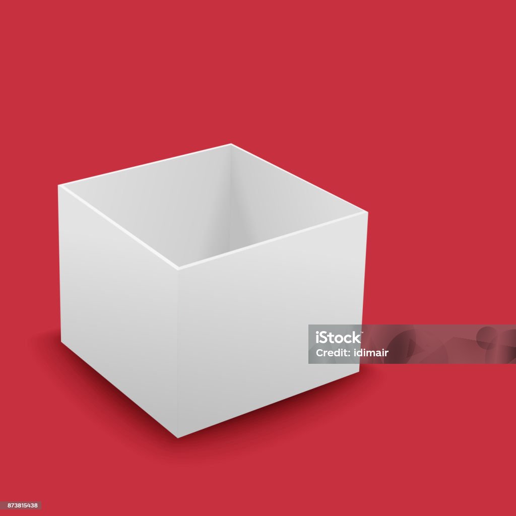 Empty Box Simple Image One Blank Empty Open Box Vector Stock Illustration - Download Image Now ...