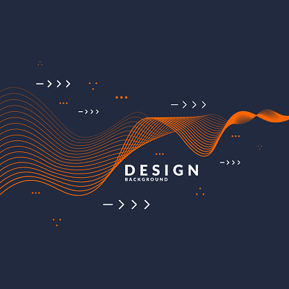 Vector abstract background with dynamic waves. Illustration suitable for design