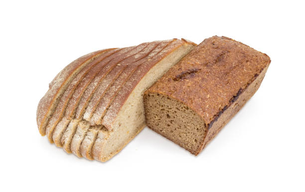 istock Two varities of the brown bread on a white background 873834784