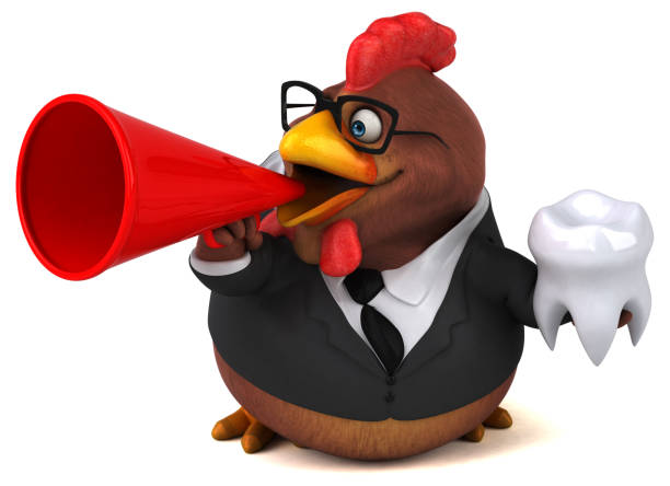 istock Fun chicken - 3D Illustration 873837572