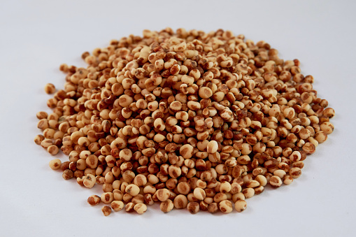 One of the grains, sorghum, was photographed.