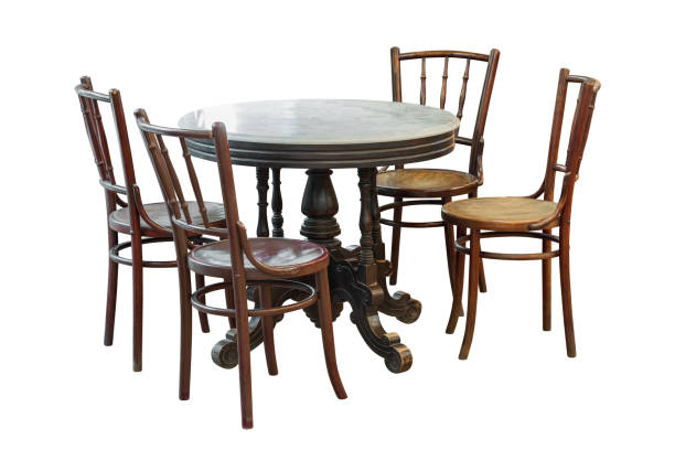 istock Wooden table and chair 873853024