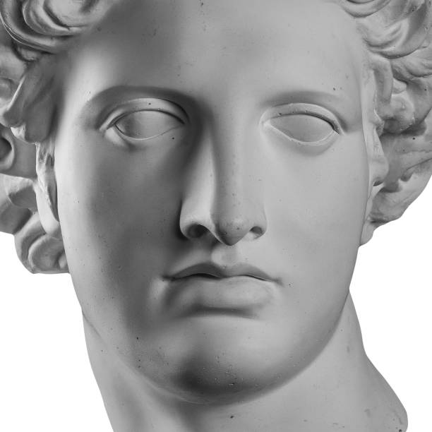 istock Gypsum statue of Apollo's head 873862046
