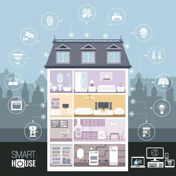 Vector illustration of Smart House