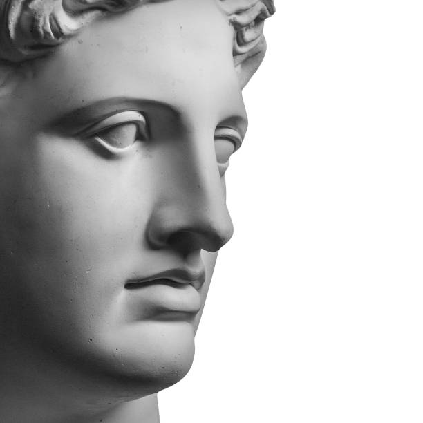 istock Gypsum statue of Apollo's head 873864578