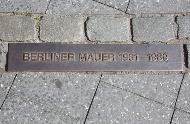 istock Commemorative plaque embedded in the sidewalks to indicate the p 873869640