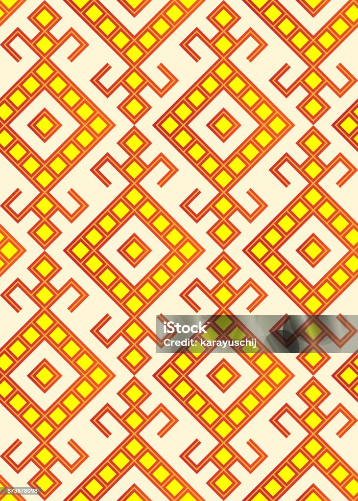 Slavic Color Pattern Slavic Pattern Stock Illustration - Download Image Now - Abstract ...