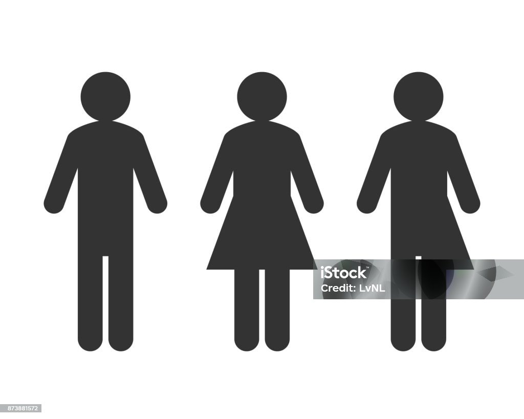 Transgender or unisex pictogram concept Male and female symbol with transgender or unisex pictogram as genderblend concept Icon Symbol stock vector