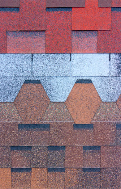 istock The texture of the shingles is close-up. Roofing material 873887814