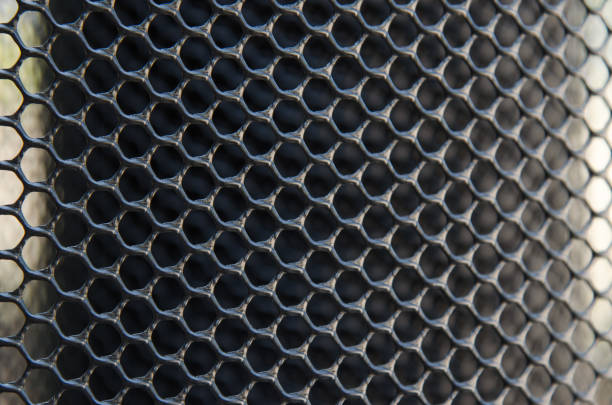 black net plastic, black extruded plastic mesh, black plastic fence net, bird netting - quility imagens e fotografias de stock