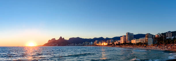 istock Night arriving at the Arpoador stone, Ipanema beach in Rio de Ja 873895750