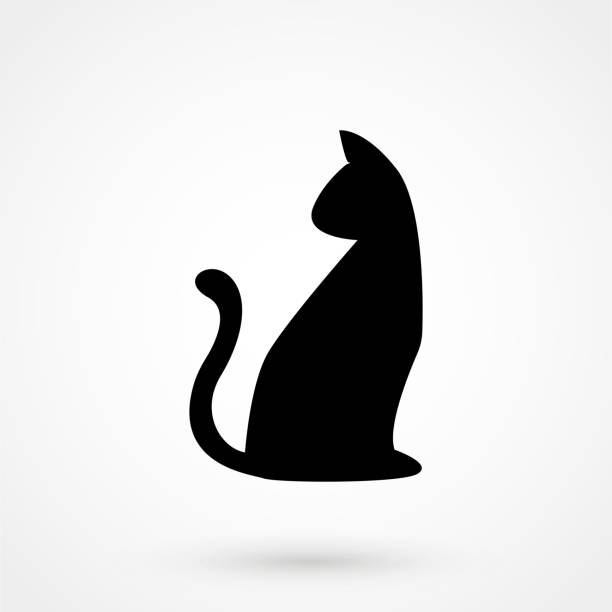 猫の形のアイコン。ベクトルの図 - 尾点のイ��ラスト素材／クリップアート素材／マンガ素材／アイコン素材