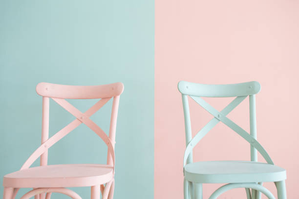 istock Vintage wooden chair Painted Two Tone 873908146