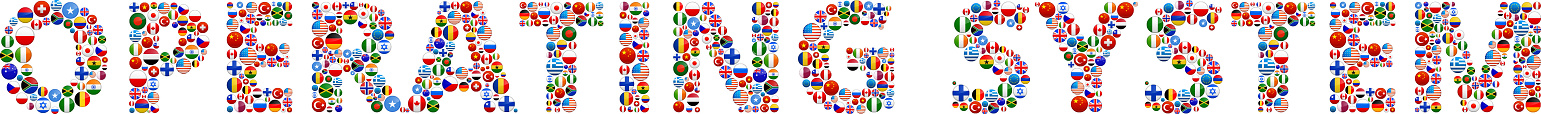 Operating System World Flags Vector Buttons Stock Illustration ...