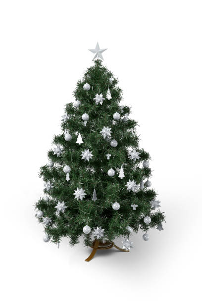 istock Colorful Christmas Tree are On Isolated White Background 873912910