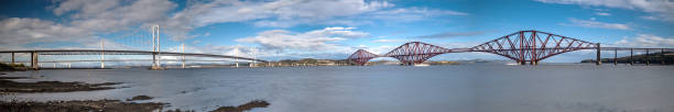 istock Panorama of Queensferry Crossing, Forth Road Bridge and Forth Bridge 873914022