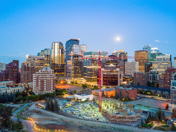 istock Calgary downtown in the evening, Alberta, Canada 873917134