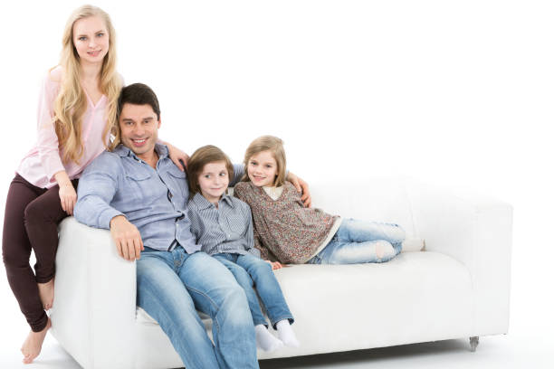 istock Smiling family with children 873925586