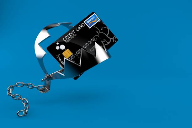 Credit card with bear trap
