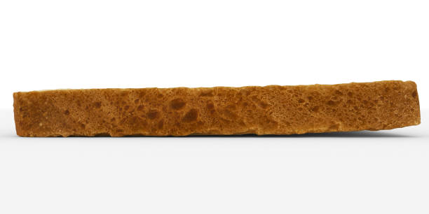 istock bread slice - single toast crust close-up - isolated on white 873956188