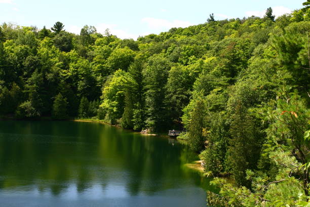 Gatineau Pink Lake stock photo