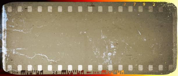 istock Vintage sepia film strip frame. 873972236