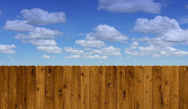 istock Wooden fence and blue sky 873972438