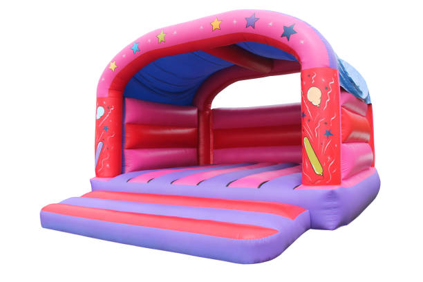 Inflatable Bouncy Castle. stock photo