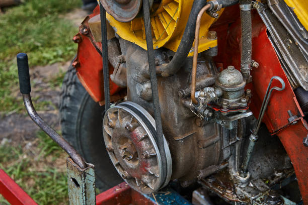 istock Construction of a village tractor 873980138
